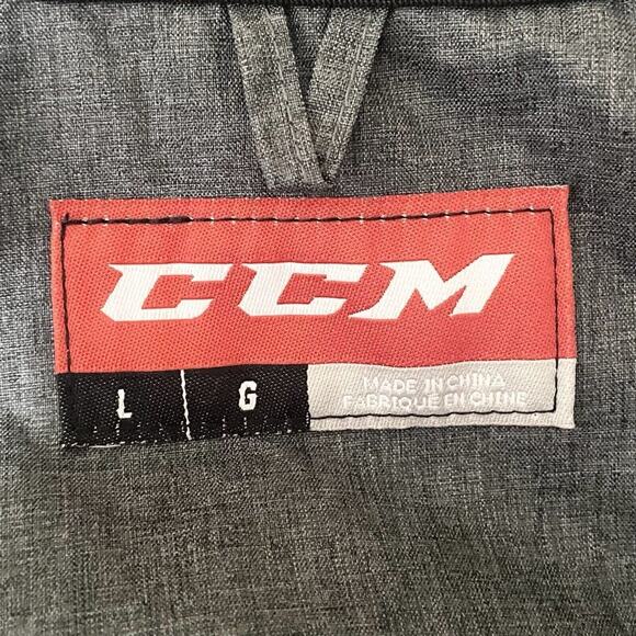 CCM Hockey Jacket Windbreaker Mens Large Tactical Cool Tigers Full Zip Gray - Picture 10 of 11